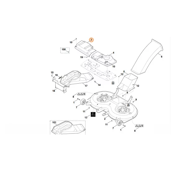 Stihl  Pokrywa ochronna, str. prawa 6170 706 0850
